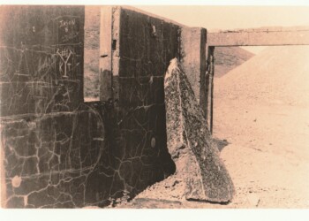 New Glencrieff Mine ruins, 2025. Lith print on expired RC VC paper. (8"x10").