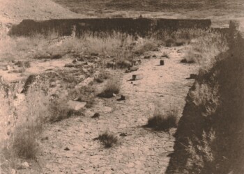 Lead Smelter ruins, Wanlockhead, 2025. Lith print on expired RC VC paper. (8"x10").