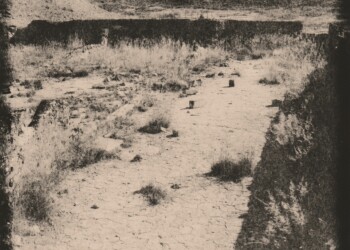 Lead Smelter ruins, Wanlockhead, 2025. Lith print on expired RC G2 paper. (8"x10").