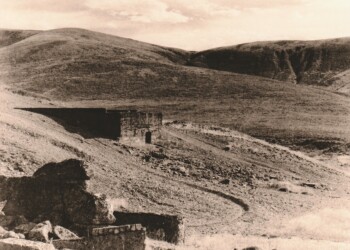 Lead Smelter ruins, Wanlockhead, 2025. Lith print on expired RC VC paper. (8"x8").