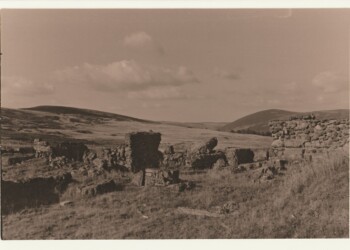 Lead Mine ruins, Glengonnar, 2025. Lith print on expired RC VC paper. (8"x10").