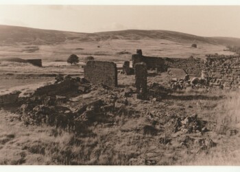 Lead Mine ruins, Glengonnar, 2025. Lith print on expired RC VC paper. (8"x10").