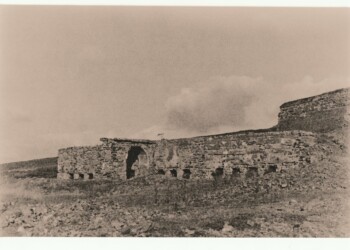 Lead mine ruins, Glengonnar, 2025. Lith print on expired G2 RC paper. (7"x9½").