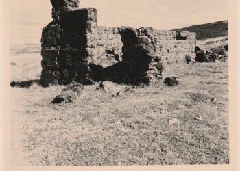 Ruins of Lead Mine, Glengonnar, 2025. Silver print on expired RC bromide paper. (8"x10").