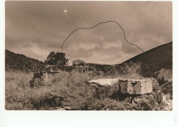 Lead mining ruins, Glencrieff, 2025. Lith print on expired VC RC paper. (8"x10").